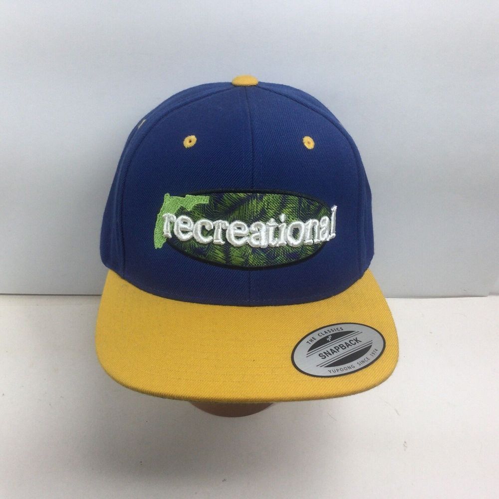 Yupoong‎ Florida recreational hat blue yellow baseball SnapBack cap Travel